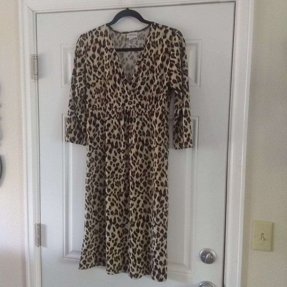 Chico's Leopard Dress Size 0 / US Sz Small /4